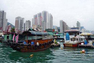 Hong Kong boat people harbor